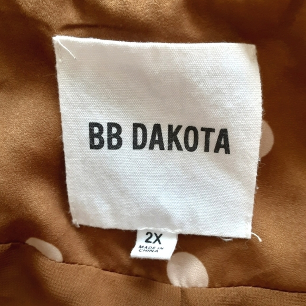 NWOT BB DAKOTA Deedra Duster Tan/Cream Dot - Picture 10 of 10